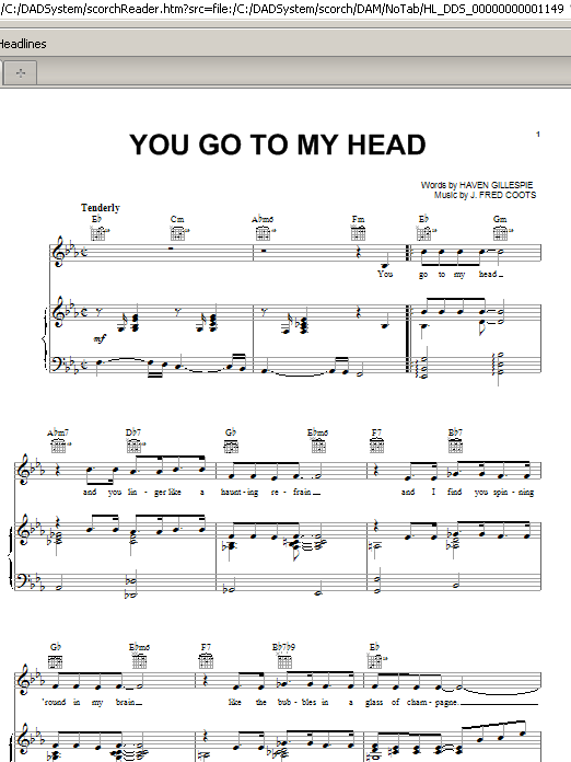 Download Frank Sinatra You Go To My Head Sheet Music