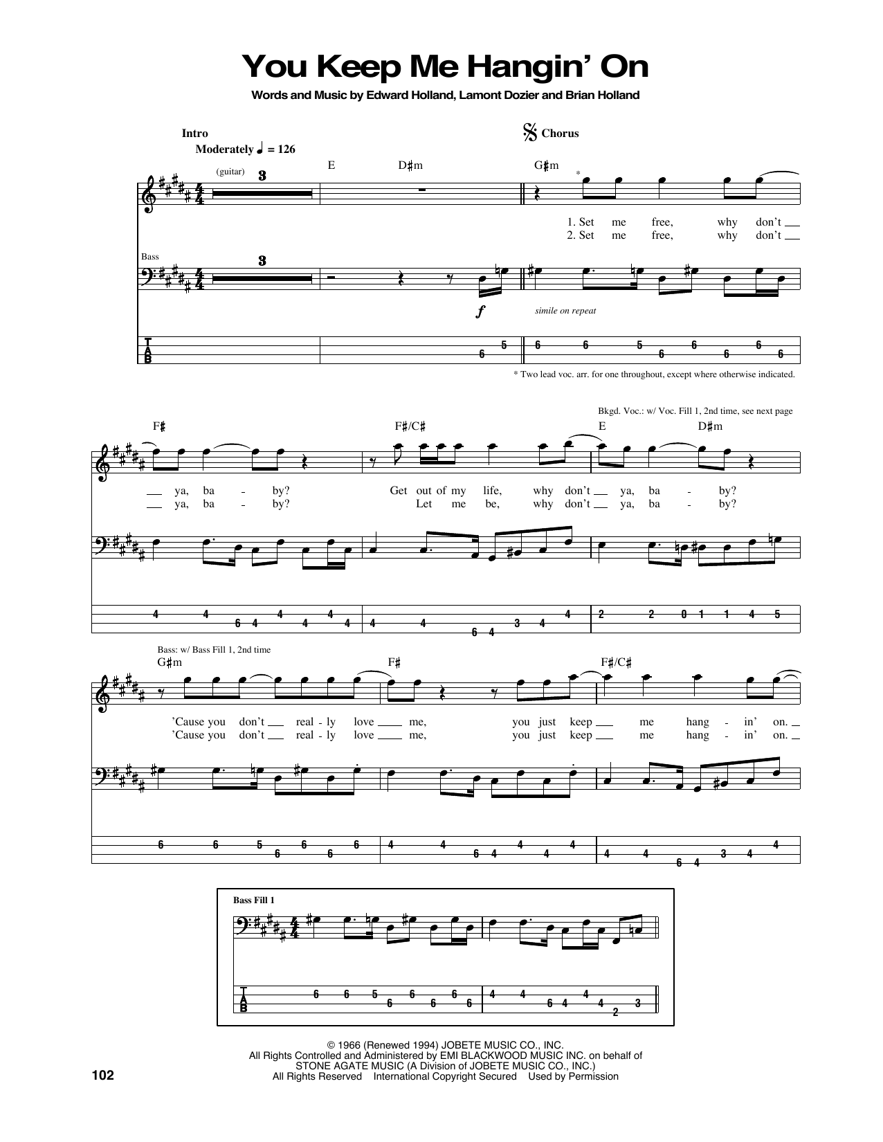 Download The Supremes You Keep Me Hangin' On Sheet Music