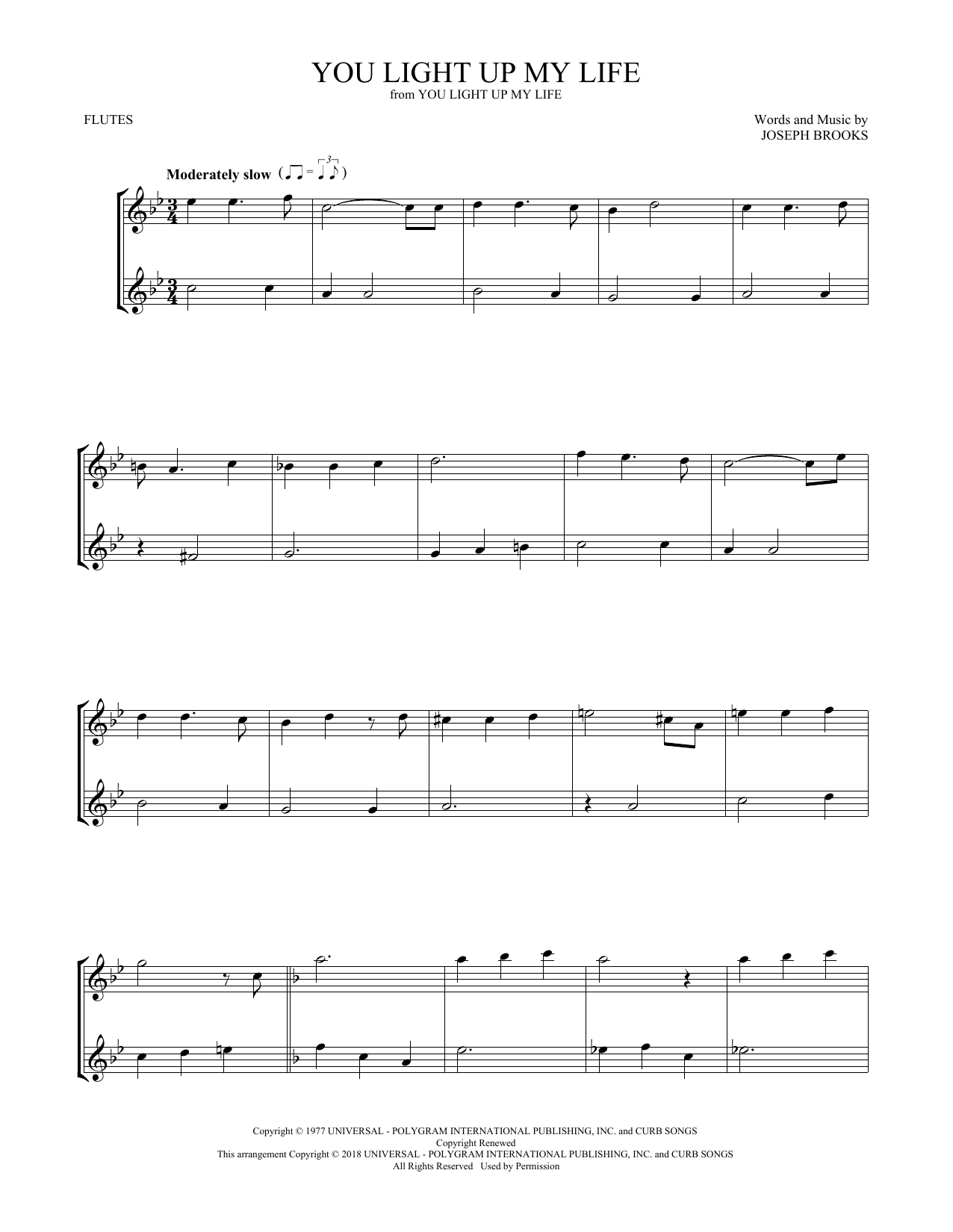 Download Debby Boone You Light Up My Life Sheet Music