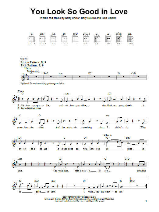 Download George Strait You Look So Good In Love Sheet Music