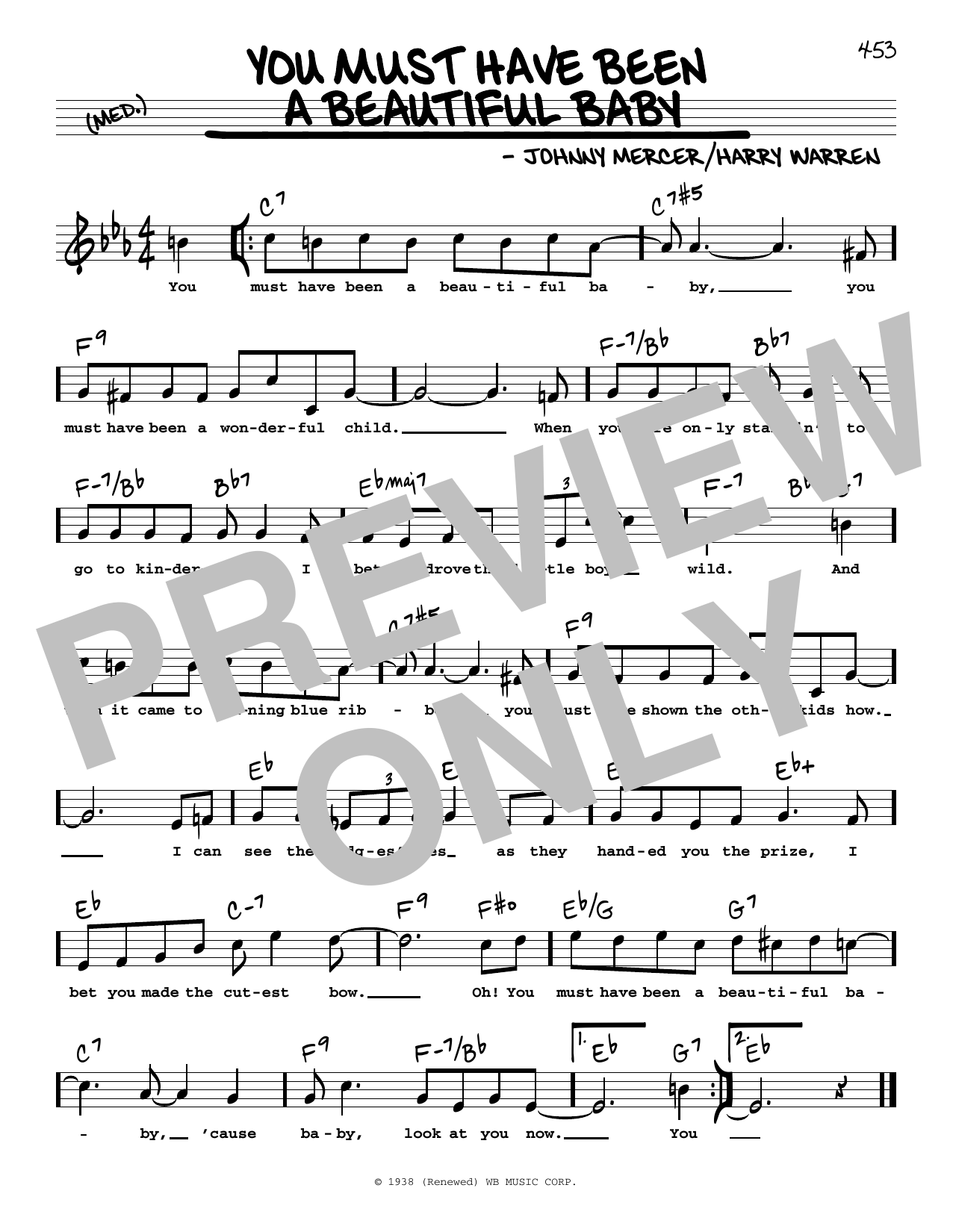Download Bobby Darin You Must Have Been A Beautiful Baby (Hi Sheet Music