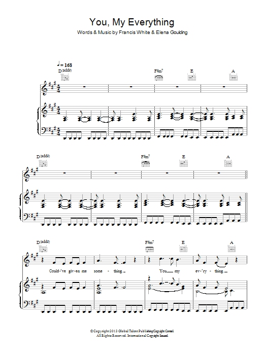 Download Ellie Goulding You, My Everything Sheet Music
