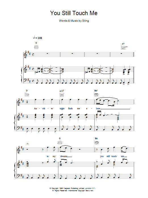 Download Sting You Still Touch Me Sheet Music