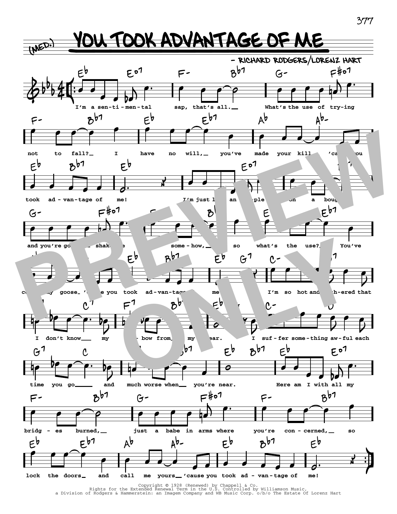 Download Rodgers & Hart You Took Advantage Of Me (arr. Robert R Sheet Music