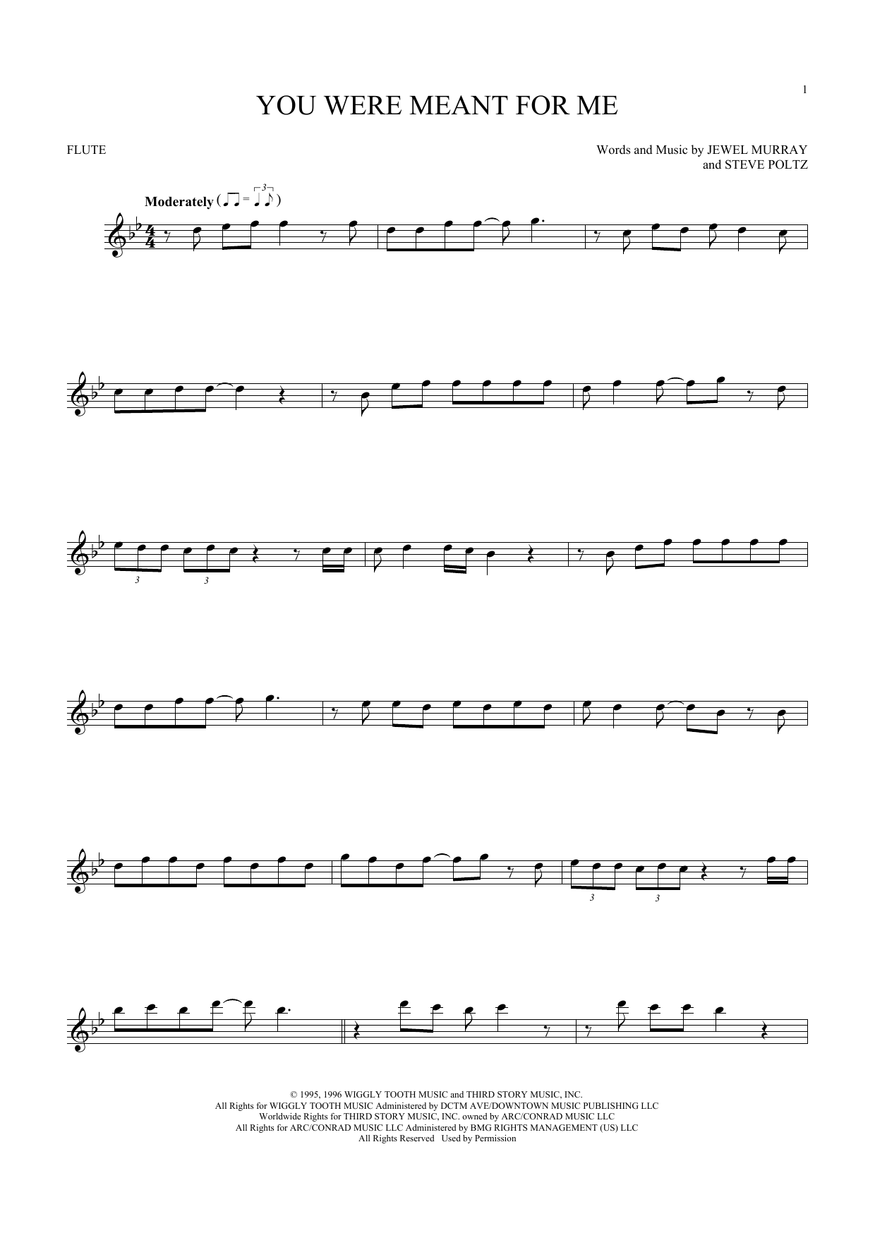 Download Jewel You Were Meant For Me Sheet Music