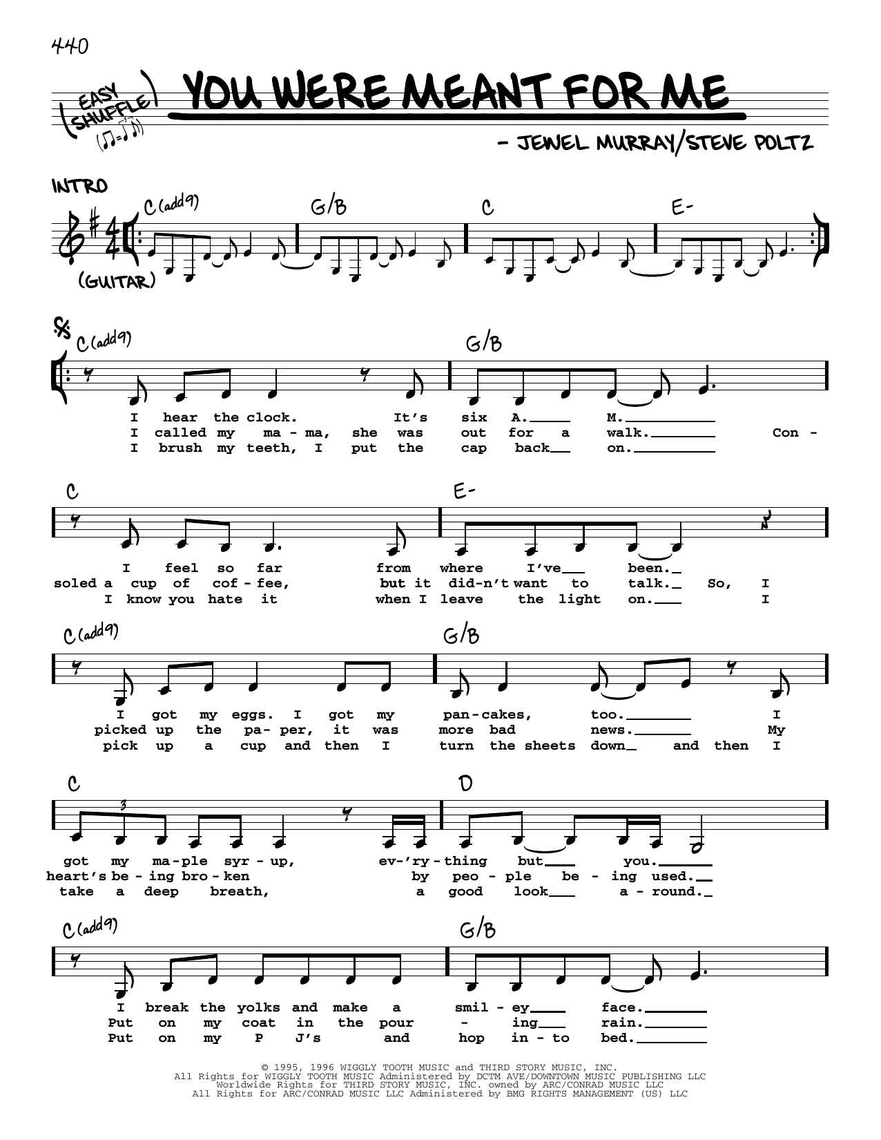 Download Jewel You Were Meant For Me Sheet Music
