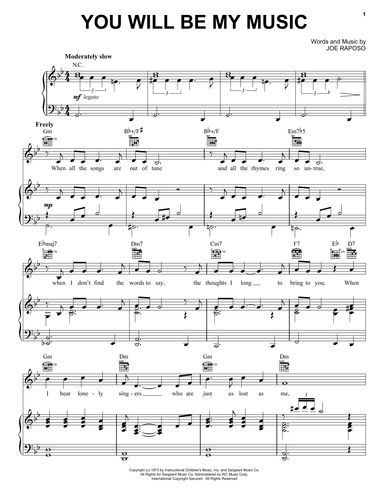 Download Frank Sinatra You Will Be My Music Sheet Music