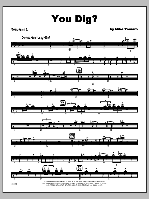Download Tomaro You Dig? - Trombone 2 Sheet Music