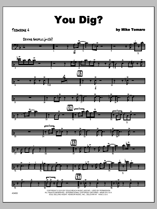 Download Tomaro You Dig? - Trombone 4 Sheet Music