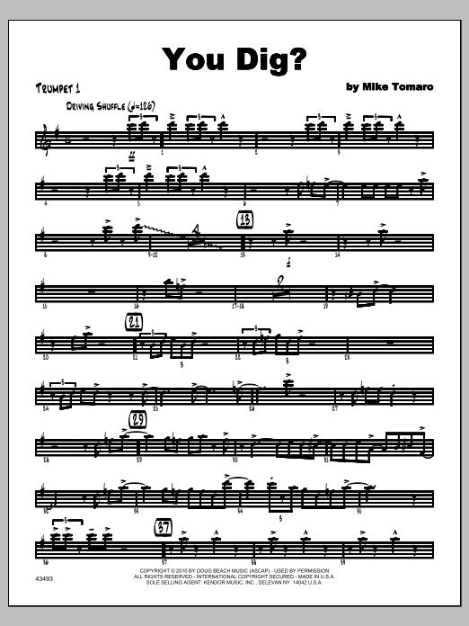 Download Tomaro You Dig? - Trumpet 1 Sheet Music