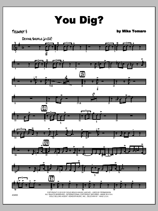 Download Tomaro You Dig? - Trumpet 3 Sheet Music