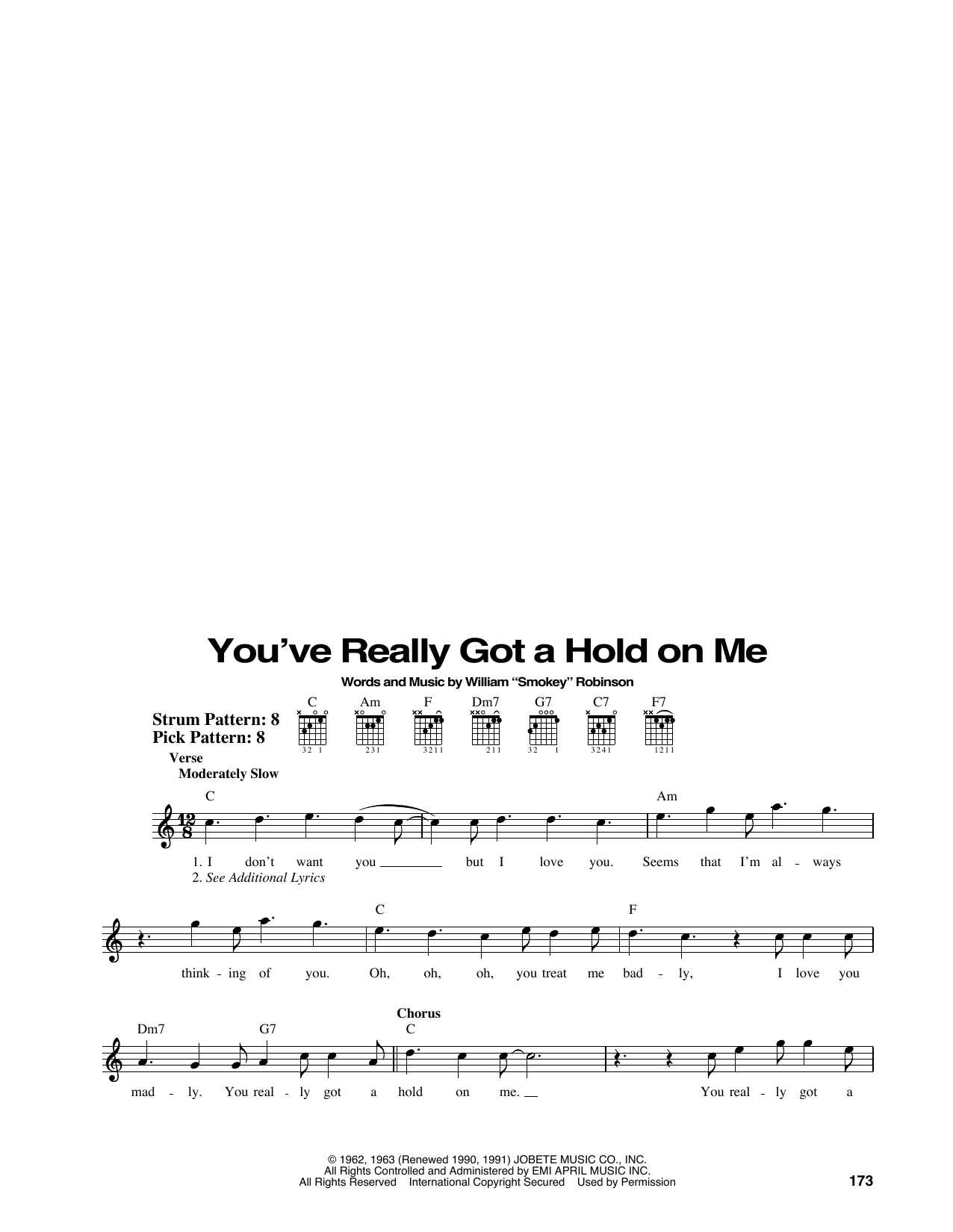 Download The Miracles You've Really Got A Hold On Me Sheet Music