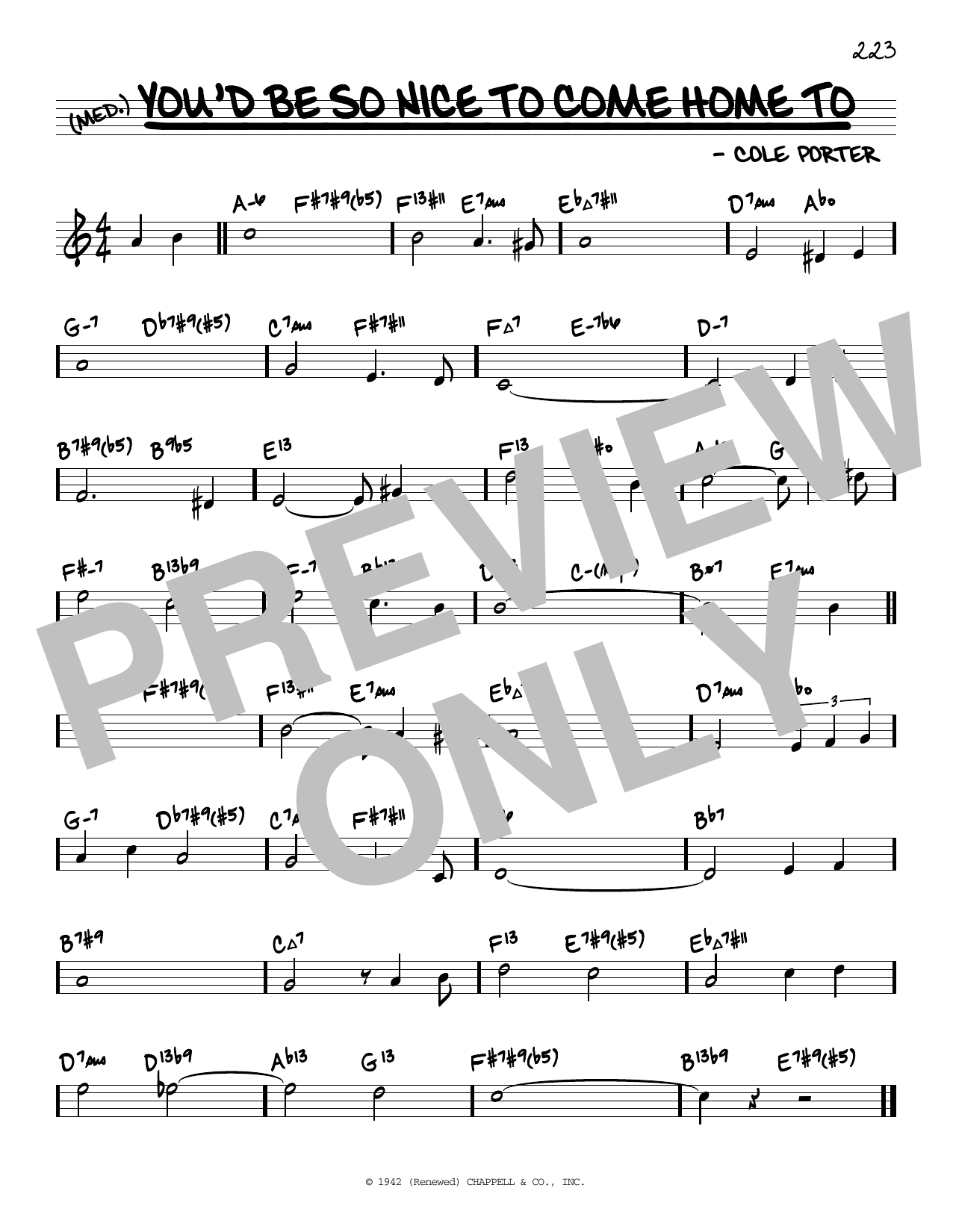 Download Cole Porter You'd Be So Nice To Come Home To (arr. Sheet Music