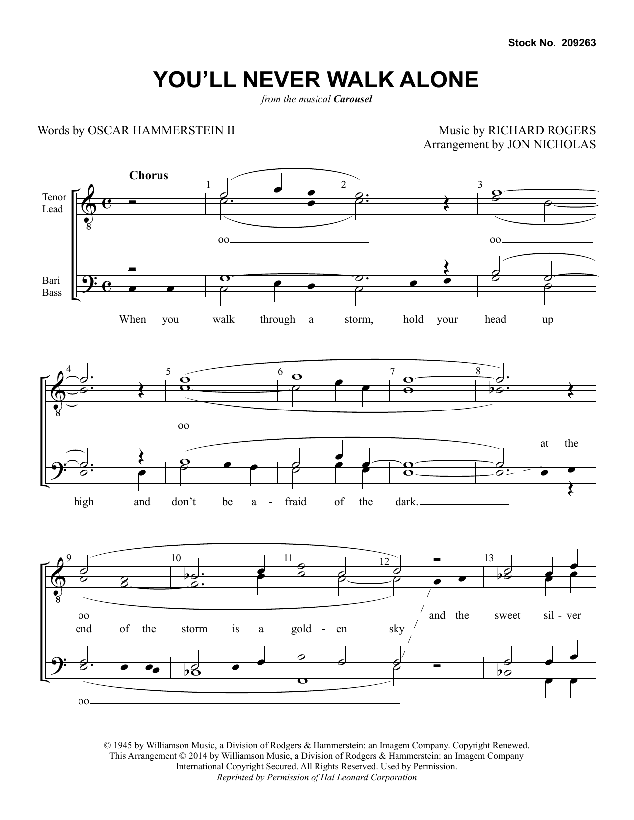 Download Rodgers & Hammerstein You'll Never Walk Alone (from Carousel) Sheet Music