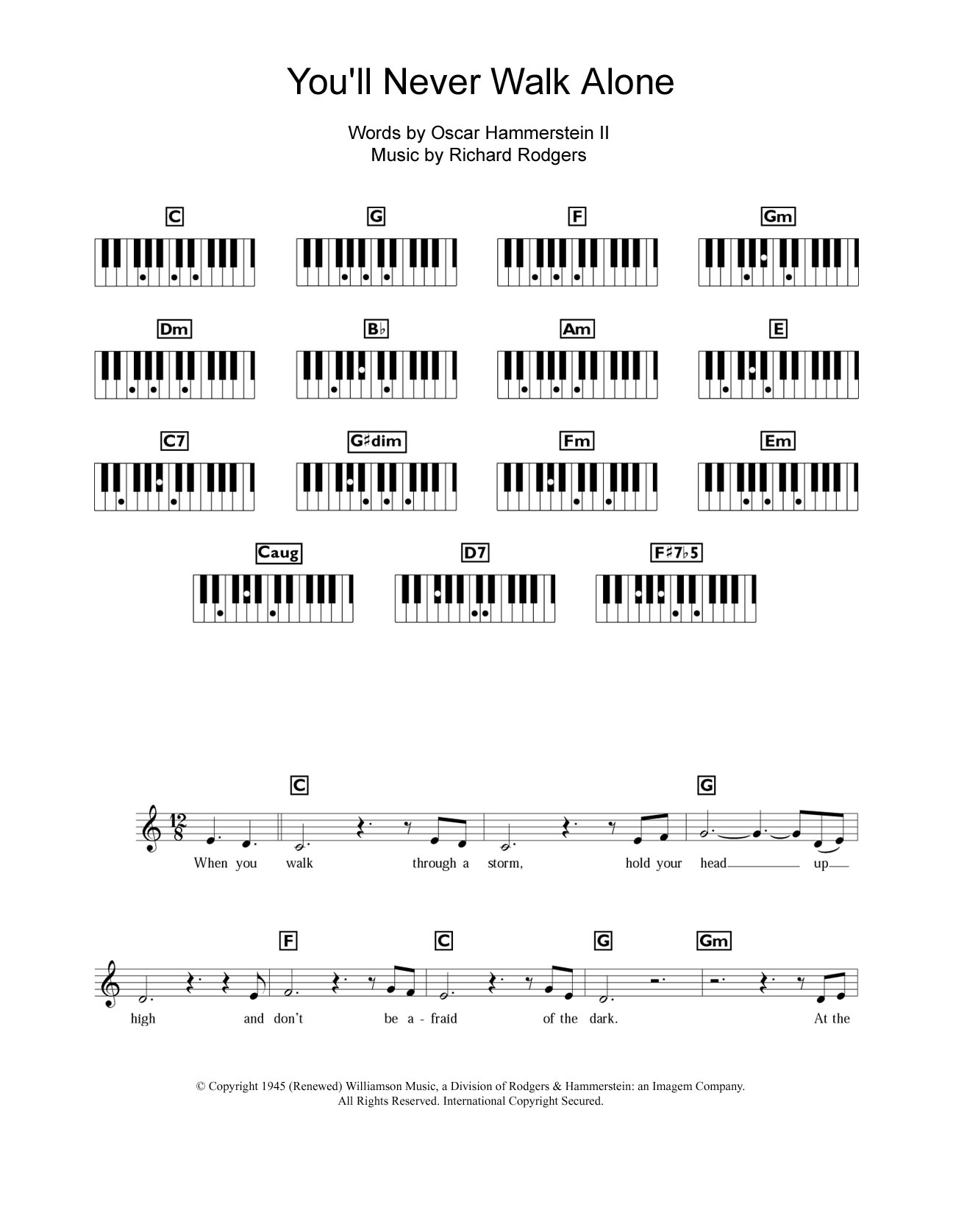 Download Gerry And The Pacemakers You'll Never Walk Alone (from Carousel) Sheet Music