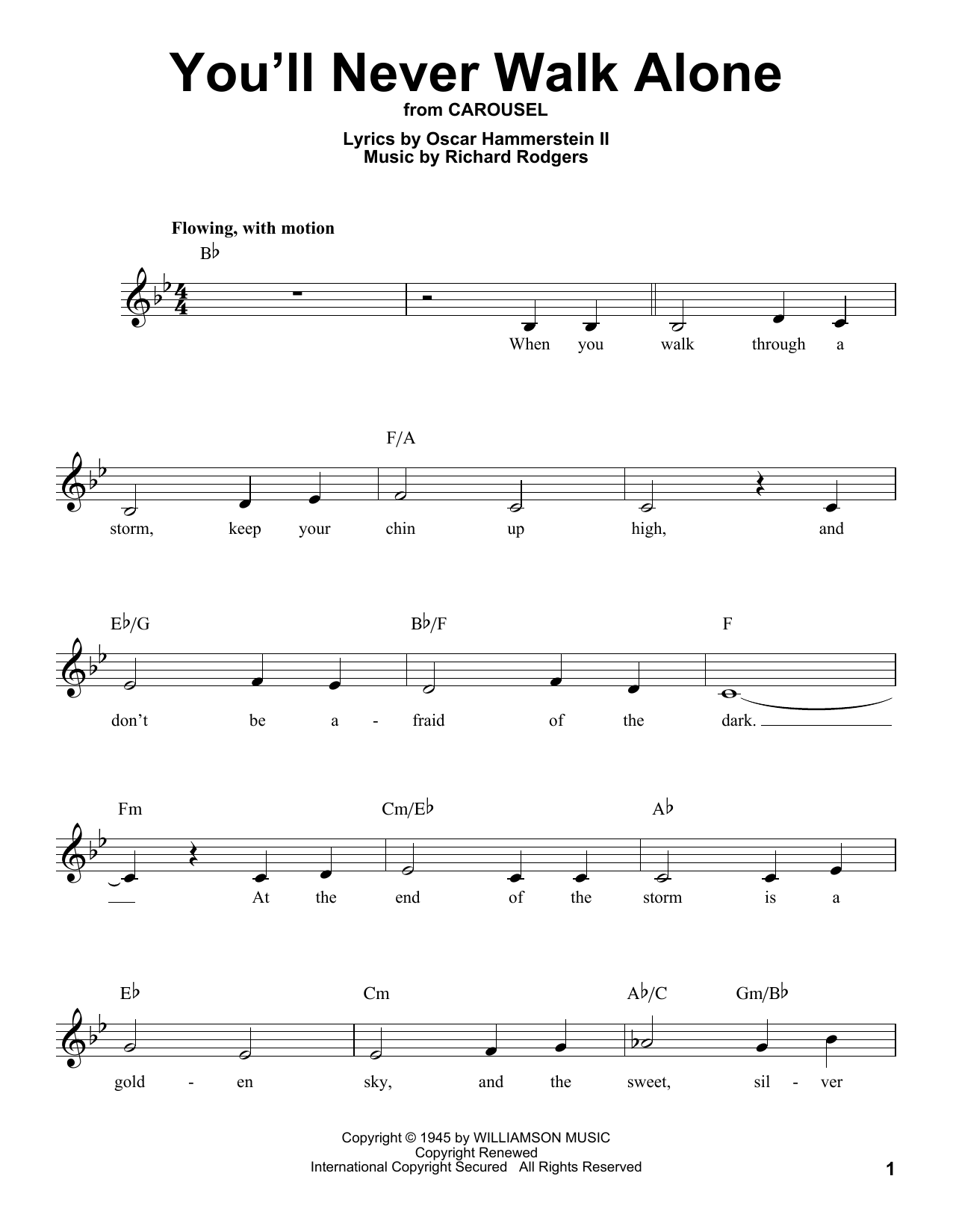 Download Rodgers & Hammerstein You'll Never Walk Alone Sheet Music