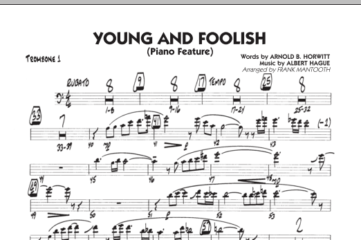 Download Frank Mantooth Young And Foolish - Trombone 1 Sheet Music
