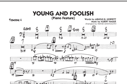 Download Frank Mantooth Young And Foolish - Trombone 4 Sheet Music