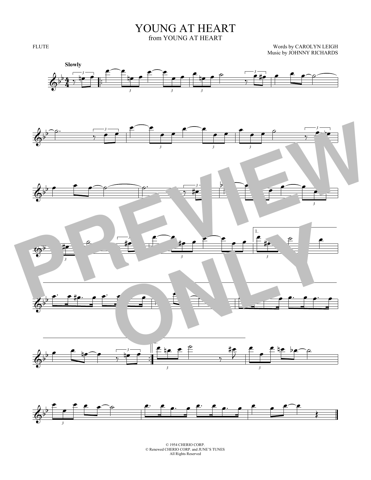 Download Carolyn Leigh Young At Heart Sheet Music