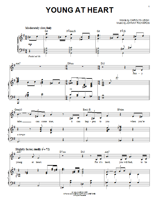 Download Michael Buble Young At Heart Sheet Music