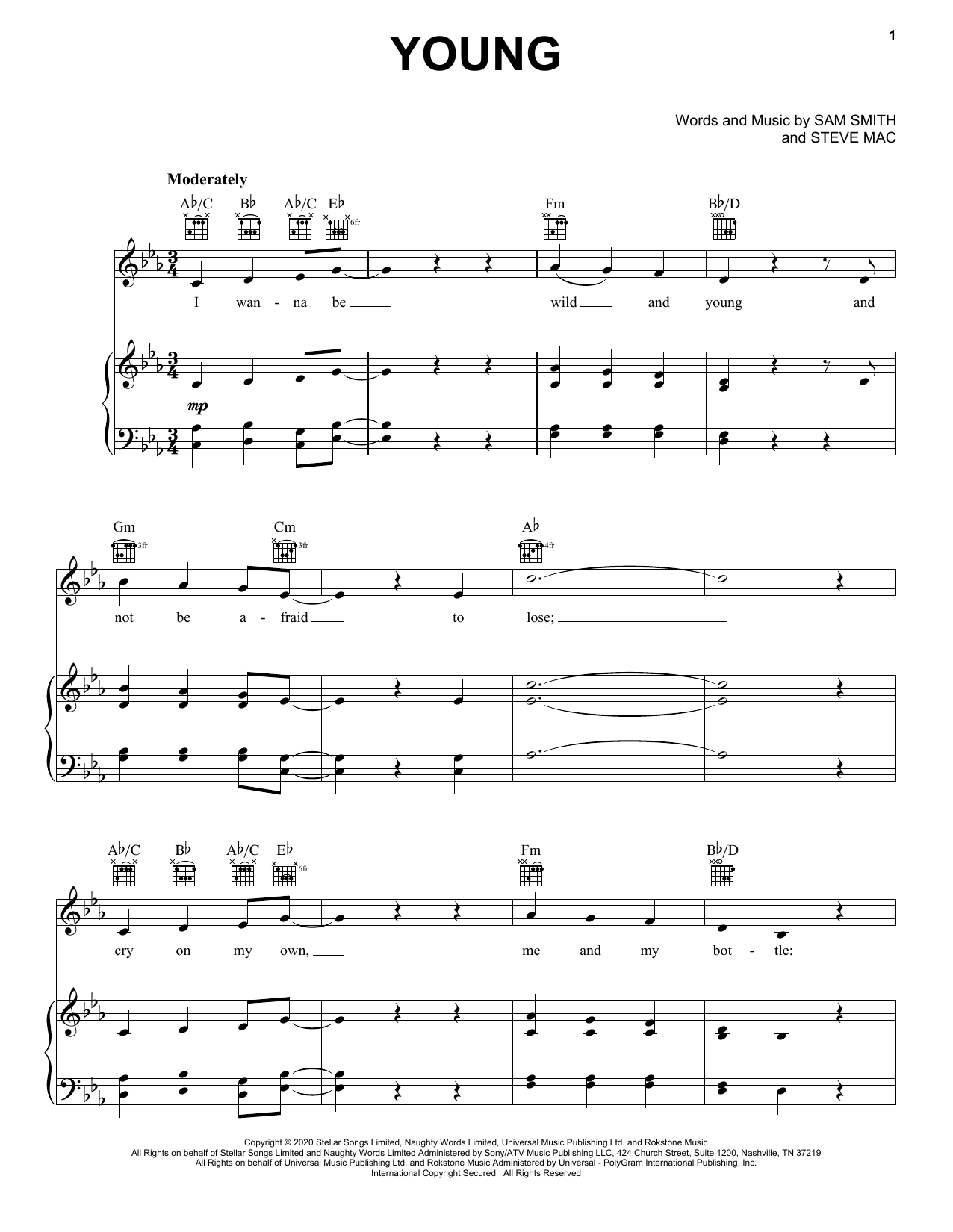 Download Sam Smith Young Sheet Music