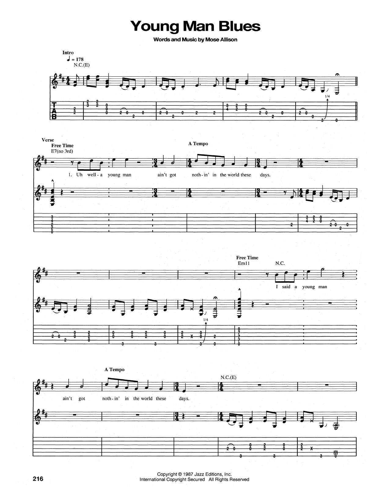 Download The Who Young Man Blues Sheet Music