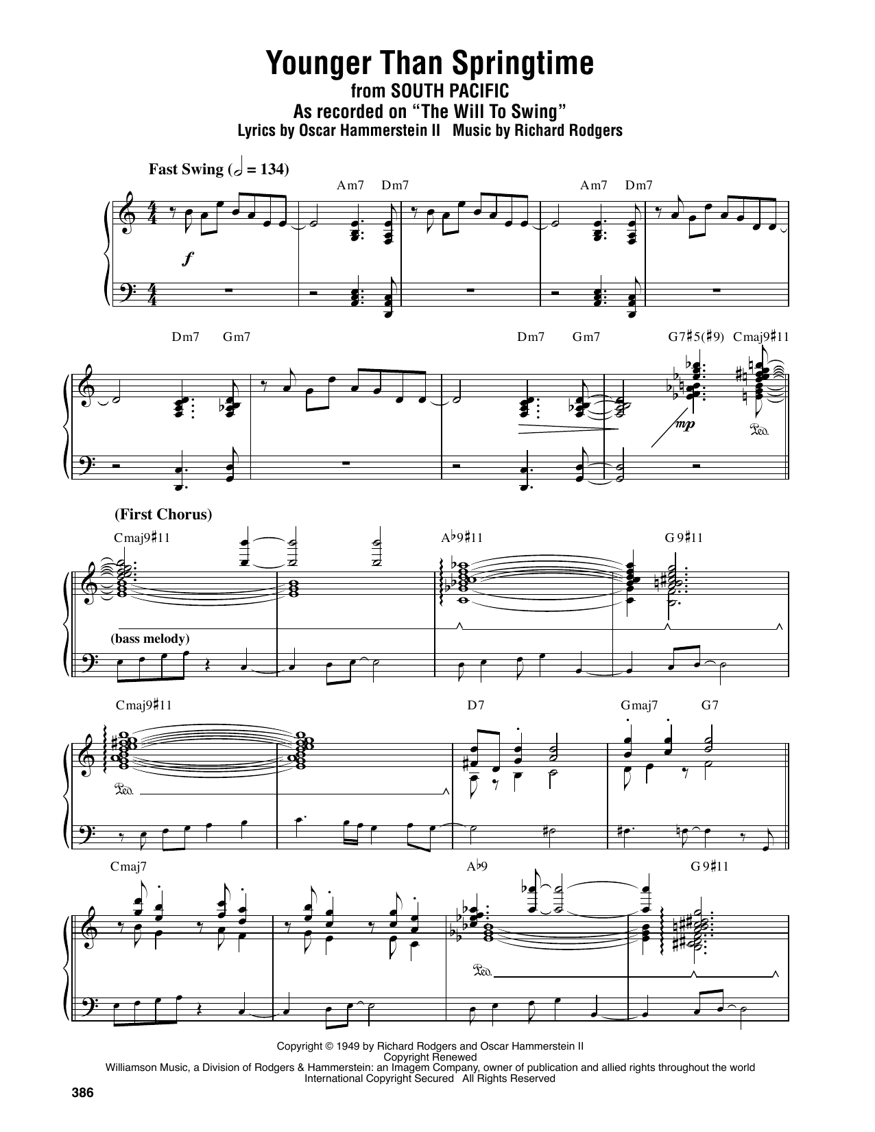 Download Oscar Peterson Younger Than Springtime Sheet Music