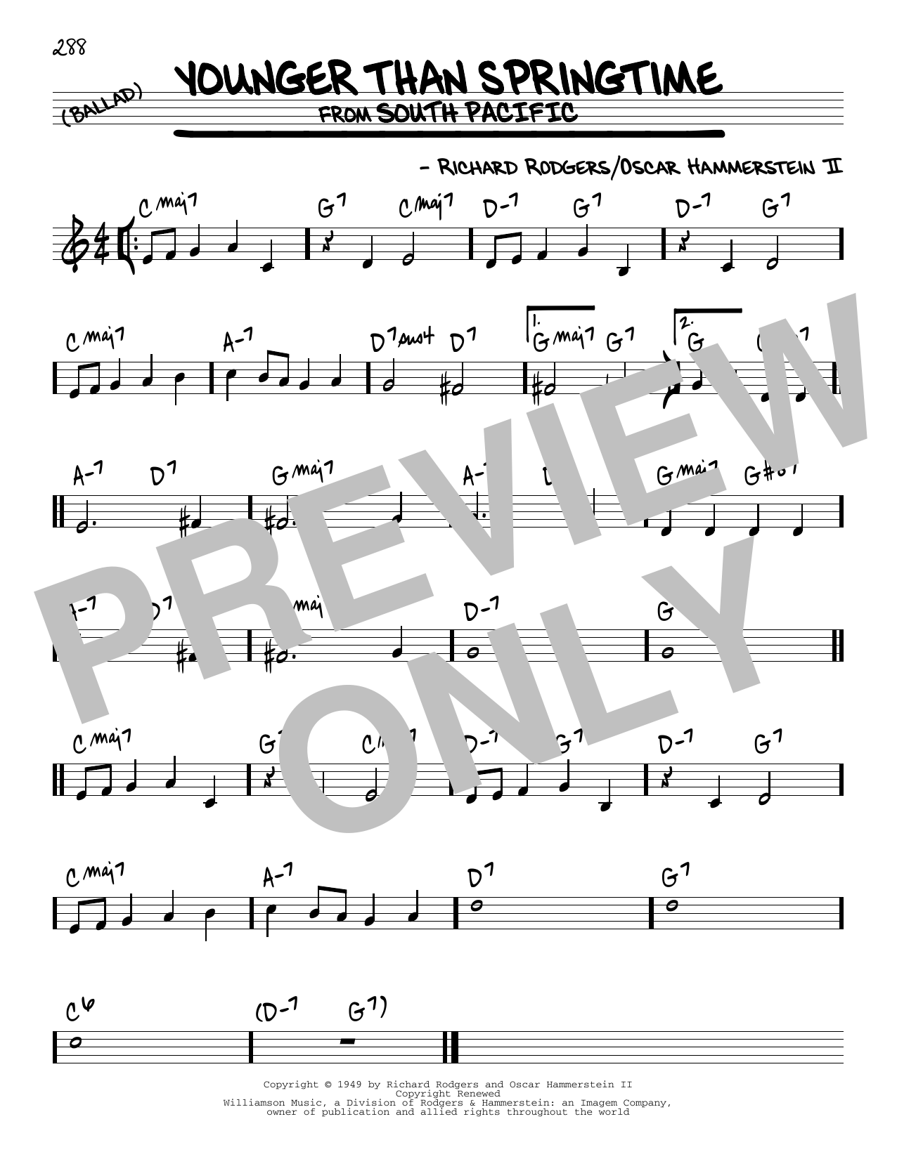 Download Rodgers & Hammerstein Younger Than Springtime Sheet Music