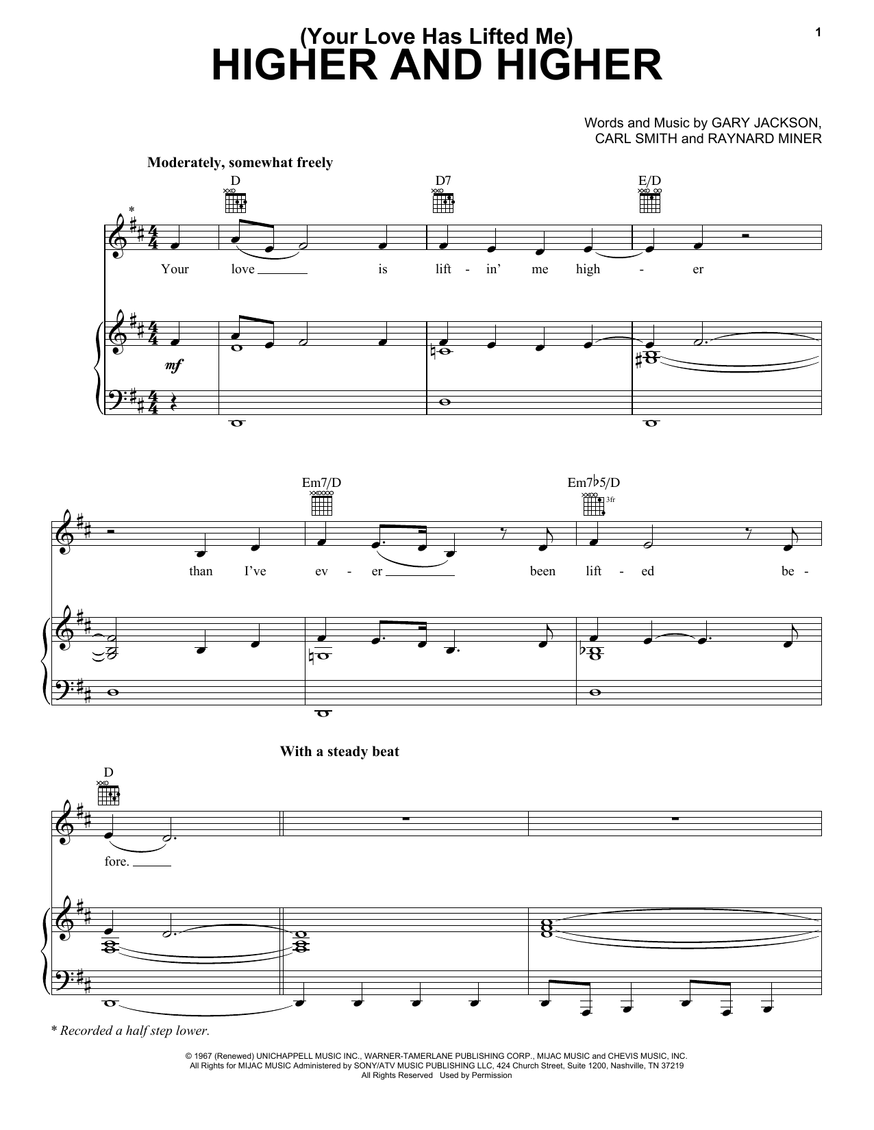 Download Jackie Wilson (Your Love Has Lifted Me) Higher And Hi Sheet Music