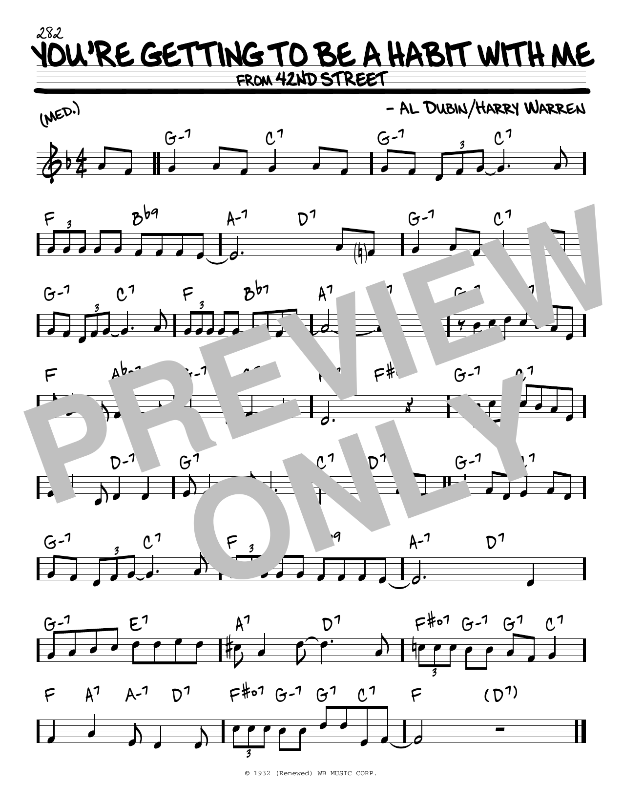 Download Al Dubin You're Getting To Be A Habit With Me Sheet Music