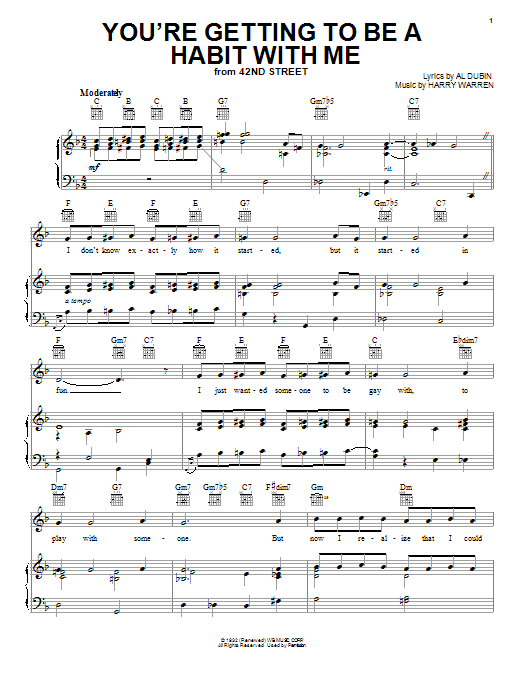 Download Frank Sinatra You're Getting To Be A Habit With Me Sheet Music