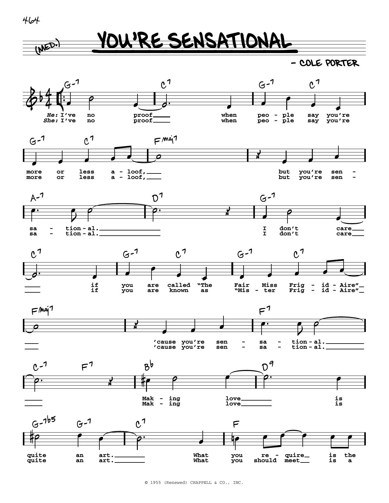 Download Cole Porter You're Sensational (High Voice) (from H Sheet Music