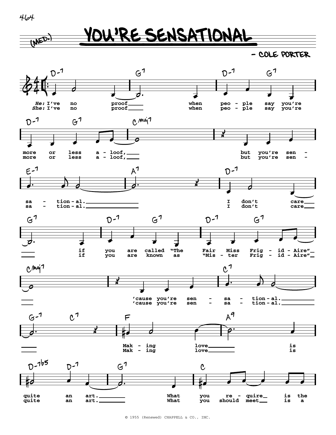 Download Cole Porter You're Sensational (Low Voice) Sheet Music