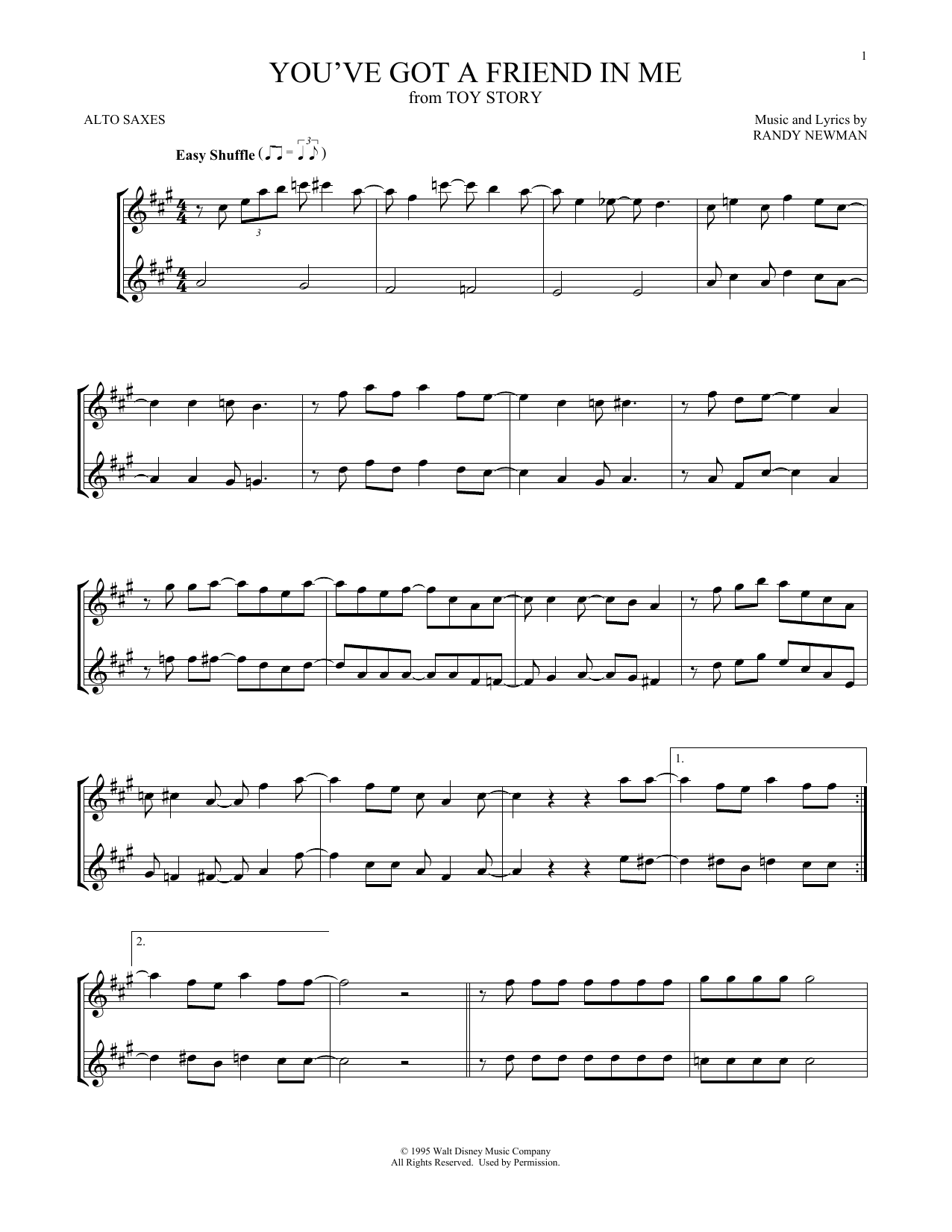 Download Randy Newman You've Got A Friend In Me (from Toy Sto Sheet Music