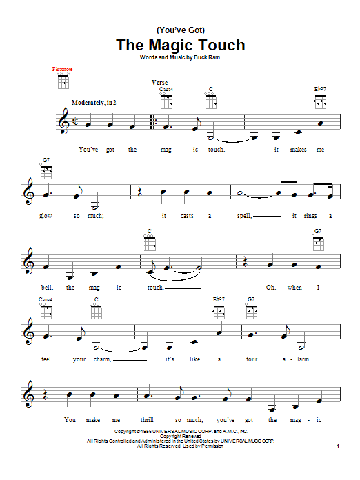 Download The Platters (You've Got) The Magic Touch Sheet Music