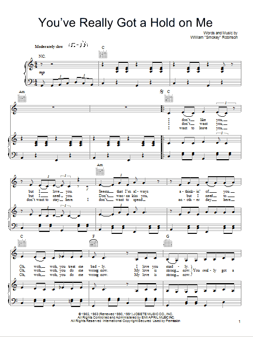 Download She & Him You've Really Got A Hold On Me Sheet Music