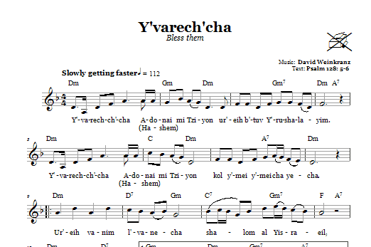 Download David Weinkranz Y'varech'cha (Bless Them) Sheet Music